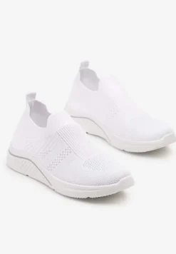 Białe Siateczkowe Buty Sportowe Sneakersy o Wsuwanym Fasonie Niltewi
