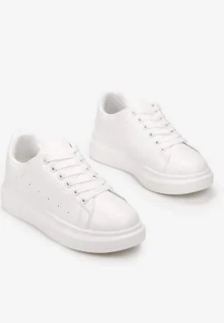 Białe Sneakersy na Niskiej Platformie w Klasycznym Stylu Lucid Dream