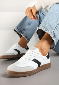 Białe Sneakersy z Perforacją w Stylu Tenisówek Olirielis