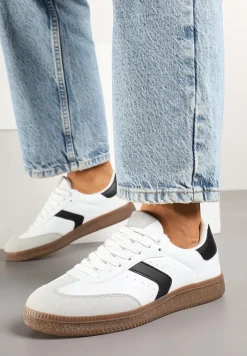 Białe Sneakersy z Perforacją w Stylu Tenisówek Olirielis