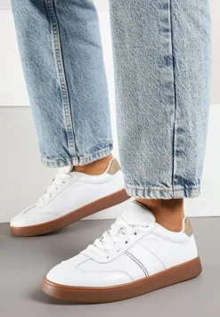 Białe Sneakersy ze Skóry Naturalnej z Przeszyciami Tilliossa