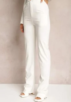 Białe Spodnie Szerokie Tanora