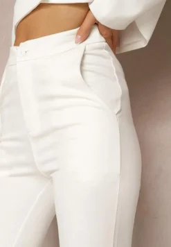 Białe Spodnie Szerokie Tanora