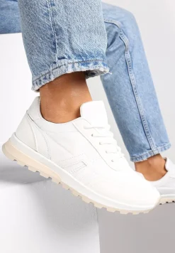 Białe Sznurowane Sneakrersy Cashe