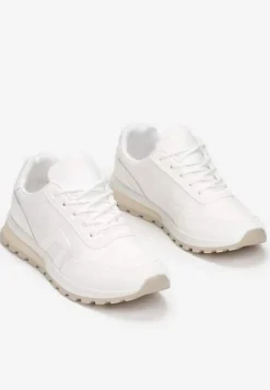 Białe Sznurowane Sneakrersy Cashe