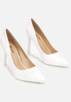 Białe Szpilki Lakierowane Goiphia