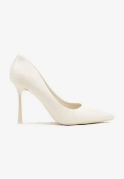 Białe Szpilki w Eleganckim Stylu ze Szpiczastym Noskiem Galadi