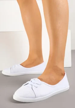Białe Tenisówki Vices z Drobnym Sznurowaniem Telithia