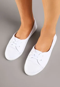Białe Tenisówki Vices z Drobnym Sznurowaniem Telithia