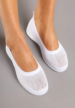 Białe Tenisówki z Elastyczną Cholewką Avisine