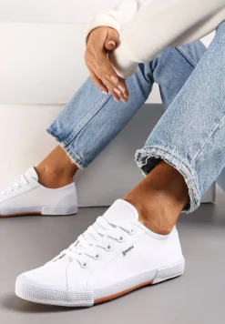 Białe Tenisówki Zdobione Przeszyciami Rhaerose