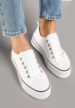 Białe Trampki na Grubej Podeszwie Lurivanna