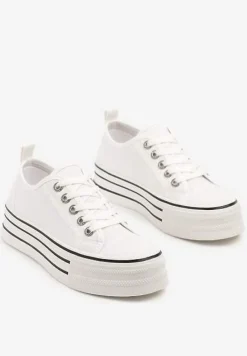 Białe Trampki na Grubej Podeszwie Lurivanna