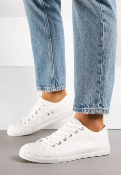 Białe Trampki w Klasycznym Stylu z Niską Cholewką Felriane
