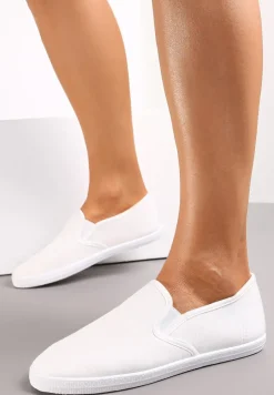 Białe Wsuwane Tenisówki Materiałowe Jaylisa