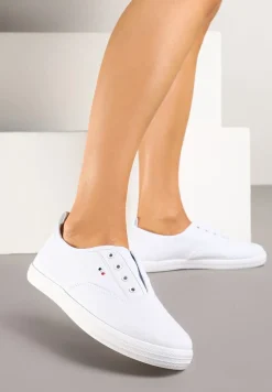 Białe Wsuwane Tenisówki w Casualowym Stylu Sepessa