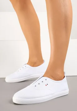 Białe Wsuwane Tenisówki w Casualowym Stylu Sepessa