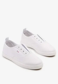 Białe Wsuwane Tenisówki w Casualowym Stylu Sepessa