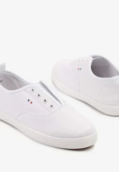 Białe Wsuwane Tenisówki w Casualowym Stylu Sepessa
