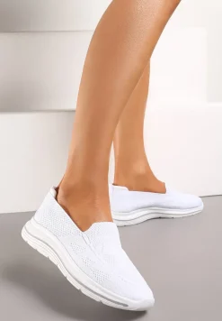 Białe Wsuwane Tenisówki z Elastyczną Cholewką Tykina