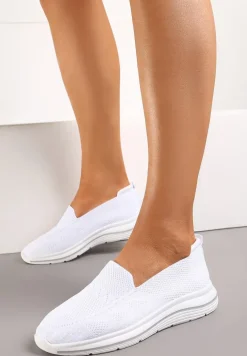 Białe Wsuwane Tenisówki z Elastyczną Cholewką Tykina
