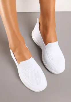 Białe Wsuwane Tenisówki z Elastyczną Cholewką Tykina