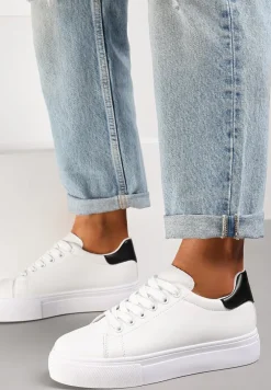BIało-Czarne Sneakersy Thessomeda