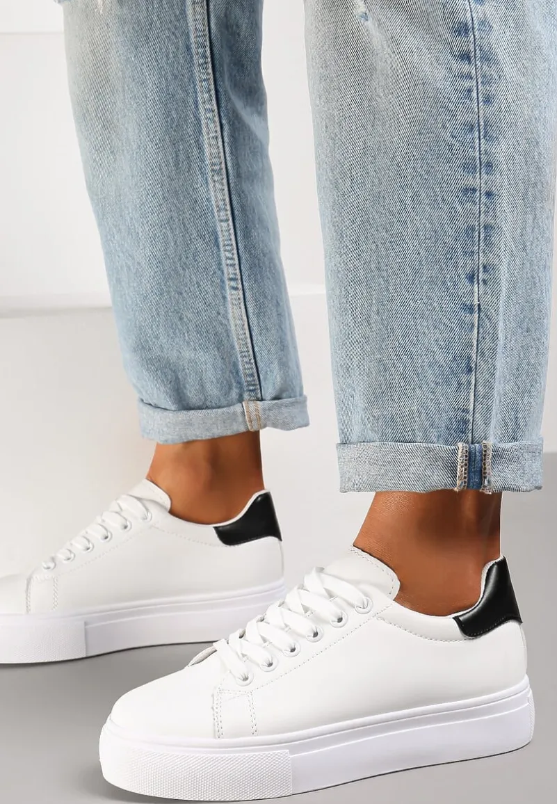 BIało-Czarne Sneakersy Thessomeda