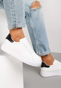 BIało-Czarne Sneakersy Thessomeda