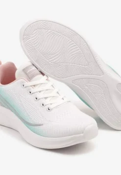Biało-Miętowe Buty Sportowe Sneakersy Zdobione Efektem Ombre Banelissa