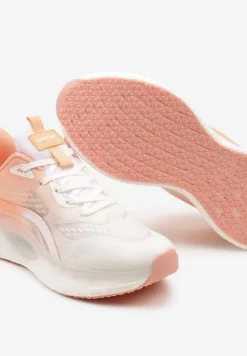 Biało-Pomarańczowe Buty Sportowe Sneakersy ze Sznurowaniami na Podeszwie Typu Air Przed Kostkę Jotesa