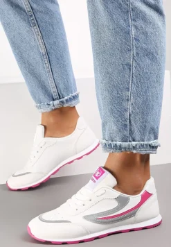 Biało-Różowe Buty Sportowe Regines