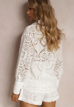 Biały 2-Częściowy Komplet Koronkowy Lolet