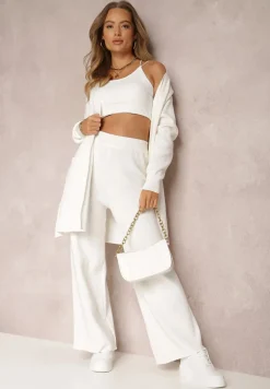 Biały 2-częściowy Komplet z Wiskozy Bonne