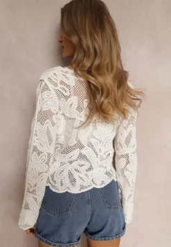 Biały Kardigan Bibsey