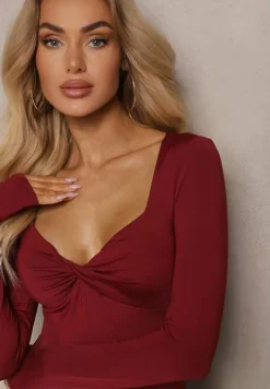 Bordowa Bluzka Astesilea