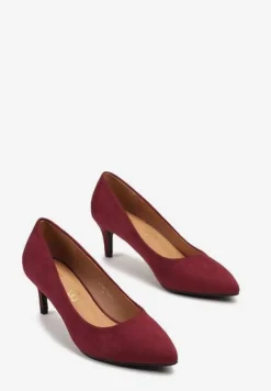 Bordowe Czółenka na Szpilce w Klasycznym Stylu Savora