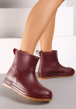 Bordowe Gumowe Kalosze za Kostkę Lunidia