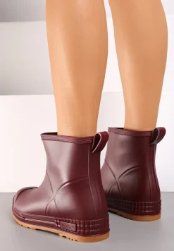 Bordowe Gumowe Kalosze za Kostkę Lunidia