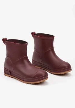 Bordowe Gumowe Kalosze za Kostkę Lunidia