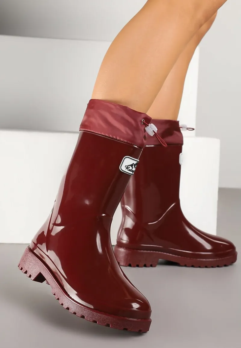 Bordowe Kalosze z Aplikacją i Ściągaczem Orriselle