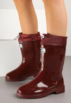 Bordowe Kalosze z Aplikacją i Ściągaczem Orriselle