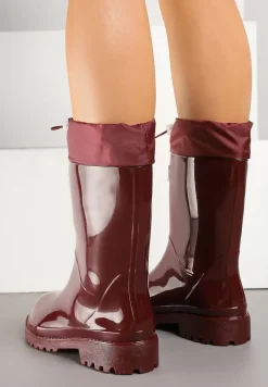 Bordowe Kalosze z Aplikacją i Ściągaczem Orriselle