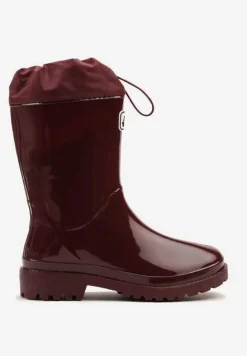 Bordowe Kalosze z Aplikacją i Ściągaczem Orriselle