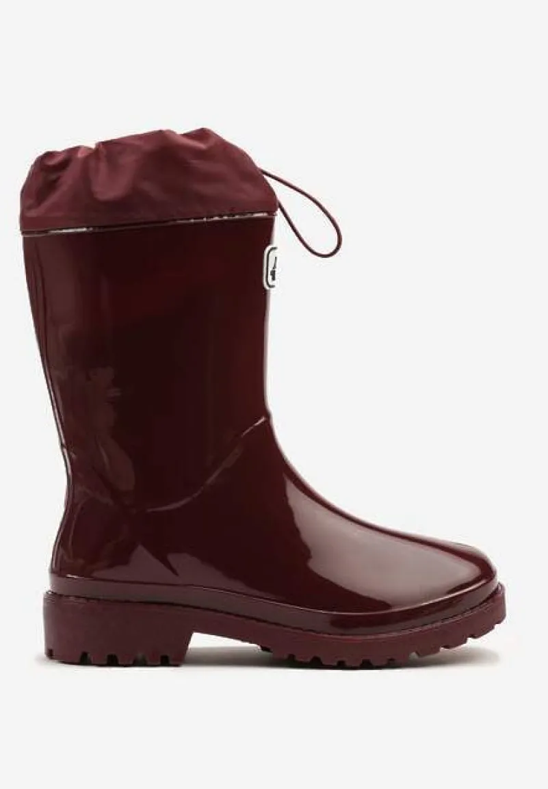 Bordowe Kalosze z Aplikacją i Ściągaczem Orriselle