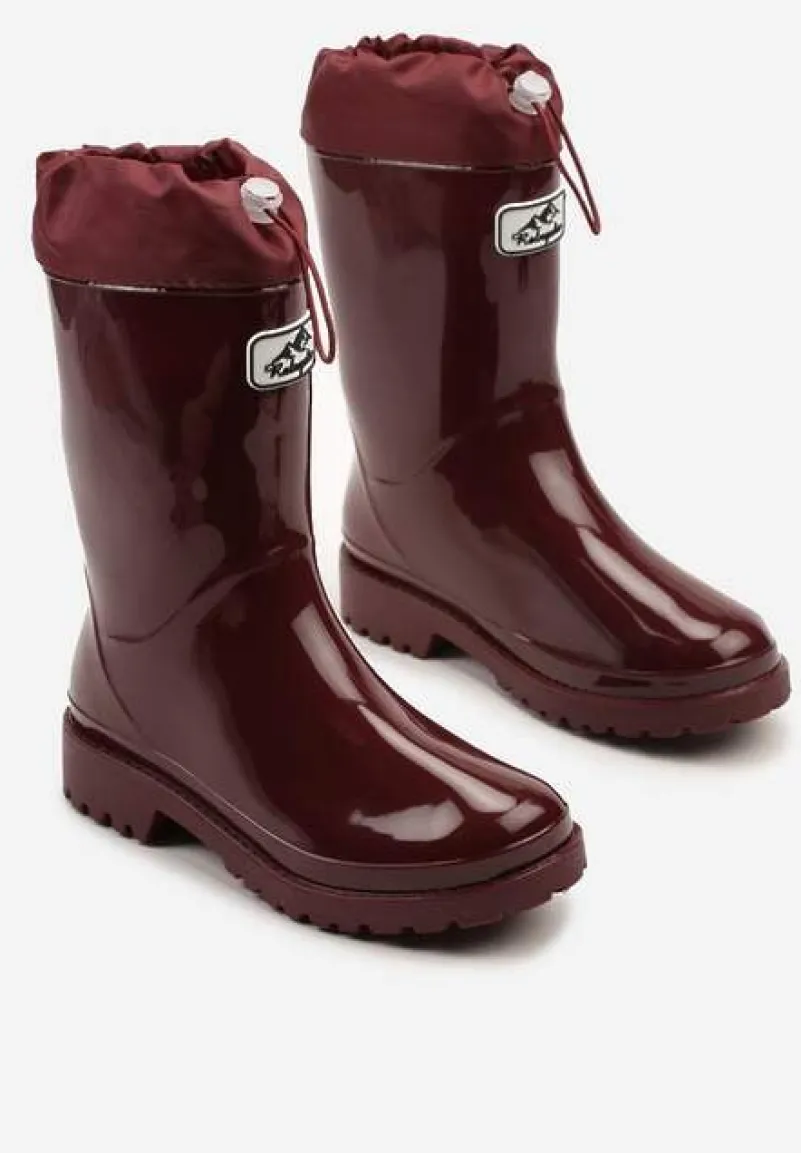 Bordowe Kalosze z Aplikacją i Ściągaczem Orriselle