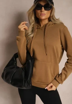 Brązowa Bluza z Kapturem Corbetes