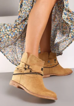 Brązowe Botki Liani