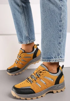 Brązowe Buty Sportowe w Trekkingowym Stylu Zaiss