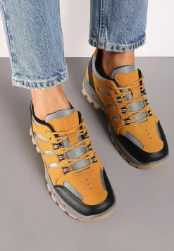 Brązowe Buty Sportowe w Trekkingowym Stylu Zaiss